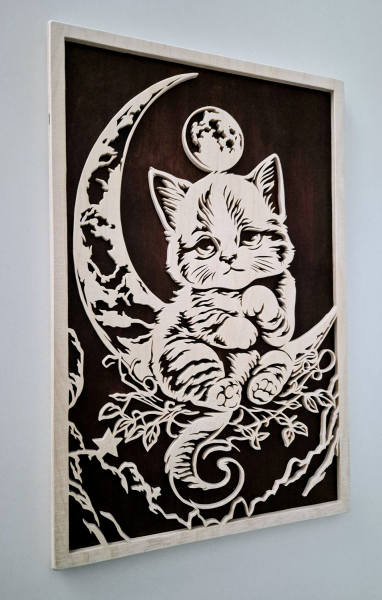 Wandbild Katze träumend